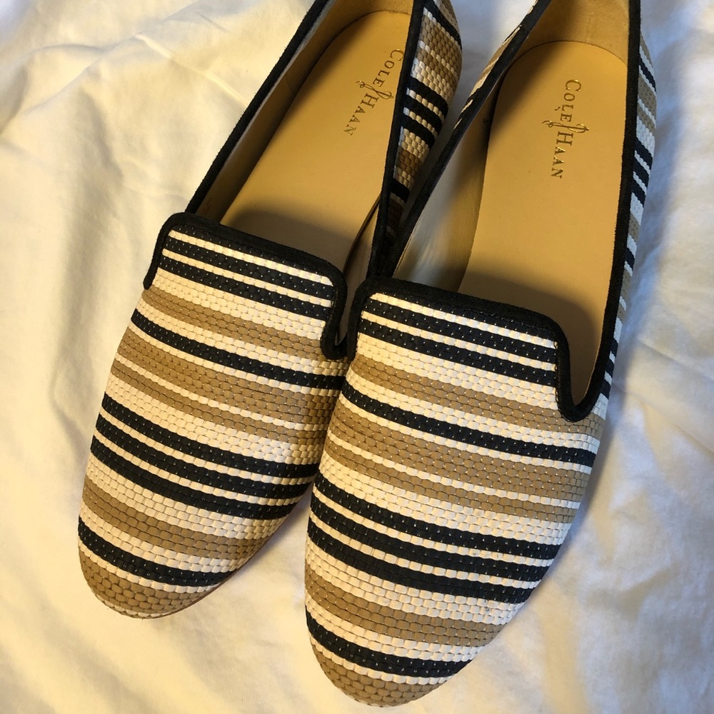 Cole Haan Woven Fabric Loafers / Smoking Slippers